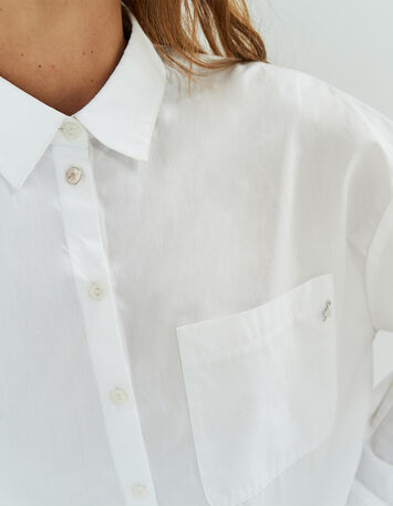 CELESTE - Chemise blanche popeline bio-4