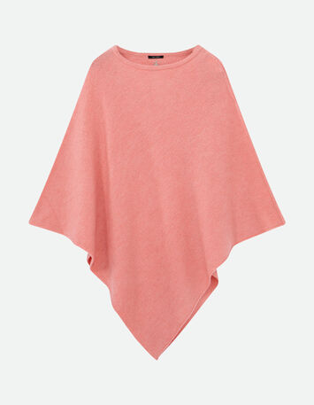 ALAMO - Poncho rose tricot -1