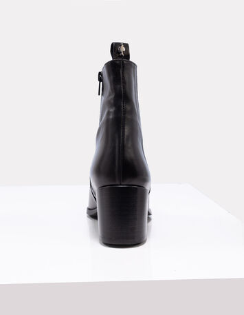 O.JOLY - Boots noirs cuir glacé bouts pointus-2