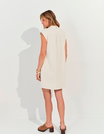 RONDONIA - Robe blanche avec broderies placées -3