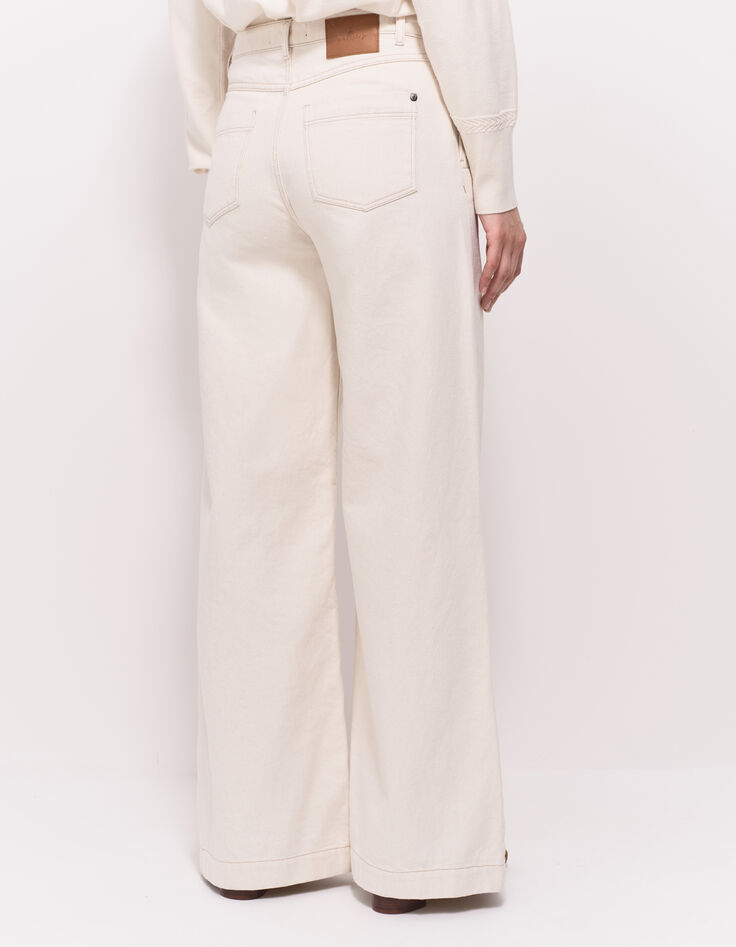 LE HAILEY - Jean flare ivoire waterless-3