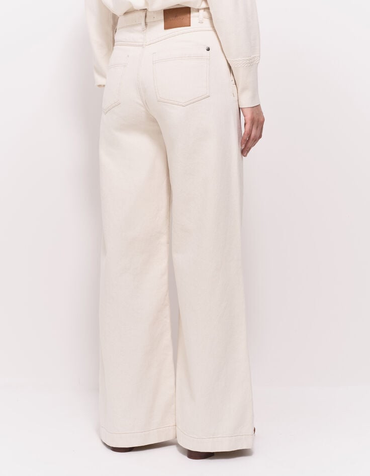 LE HAILEY - Jean flare ivoire waterless-3 LE HAILEY - Jean flare ivoire waterless-3