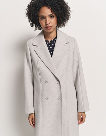 DWAIN - Manteau long gris zippé-5