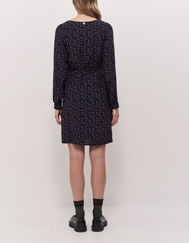 RAYA - Robe longue marine à imprimé floral arty-4 RAYA - Robe longue marine à imprimé floral arty-4
