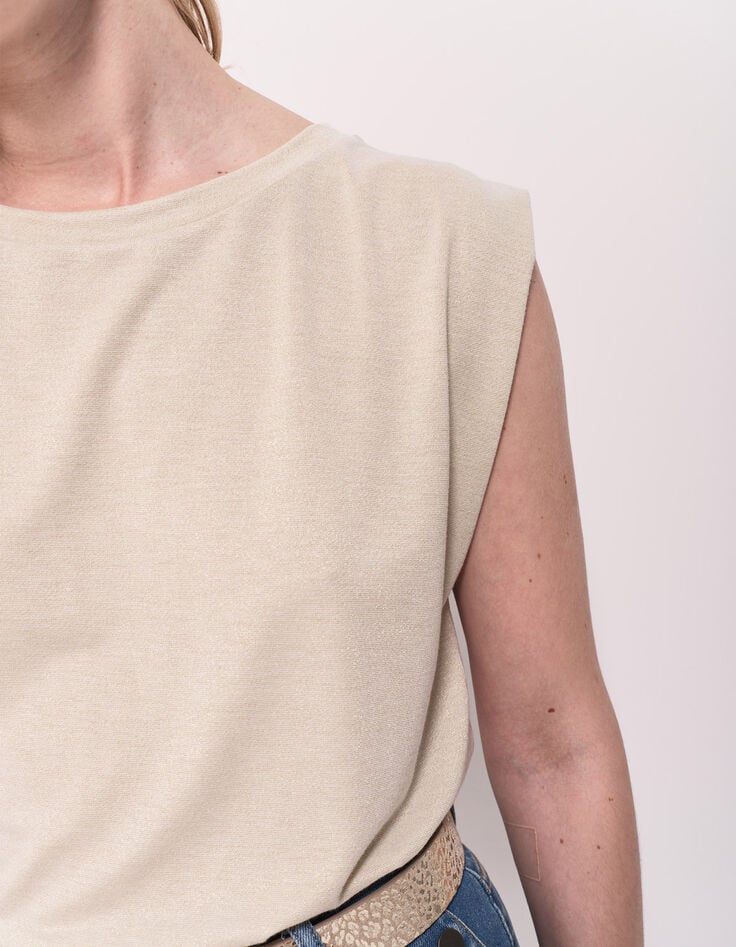 MERYL - Top light gold maille lurex-4 MERYL - Top light gold maille lurex-4