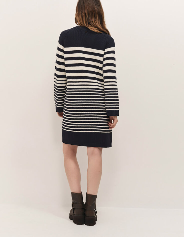 ROZALIA - Robe pull marinière en tricot-3