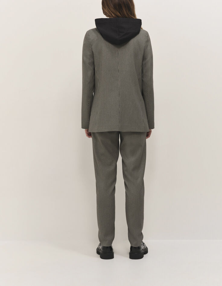 PAVEL - Pantalon de costume noir motif pied-de-puce-5