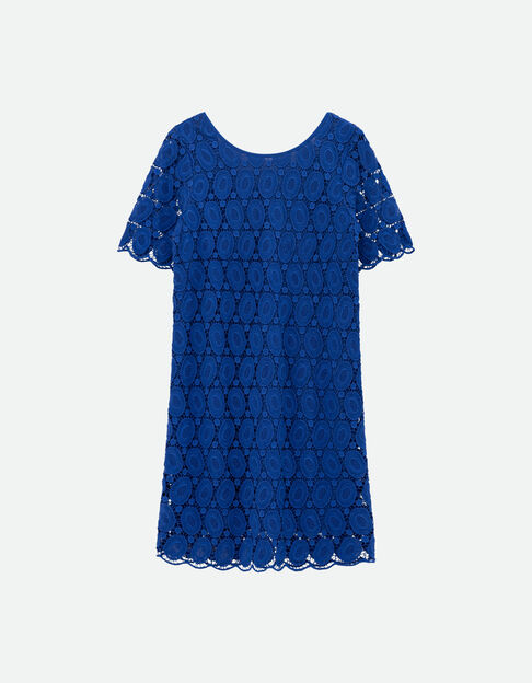RIELLE - Robe bleue dentelle esprit macramé  - One Step