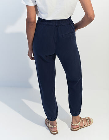 LE CALY - Jean battle bleu Lyocell&reg; 7/8&egrave;me -3