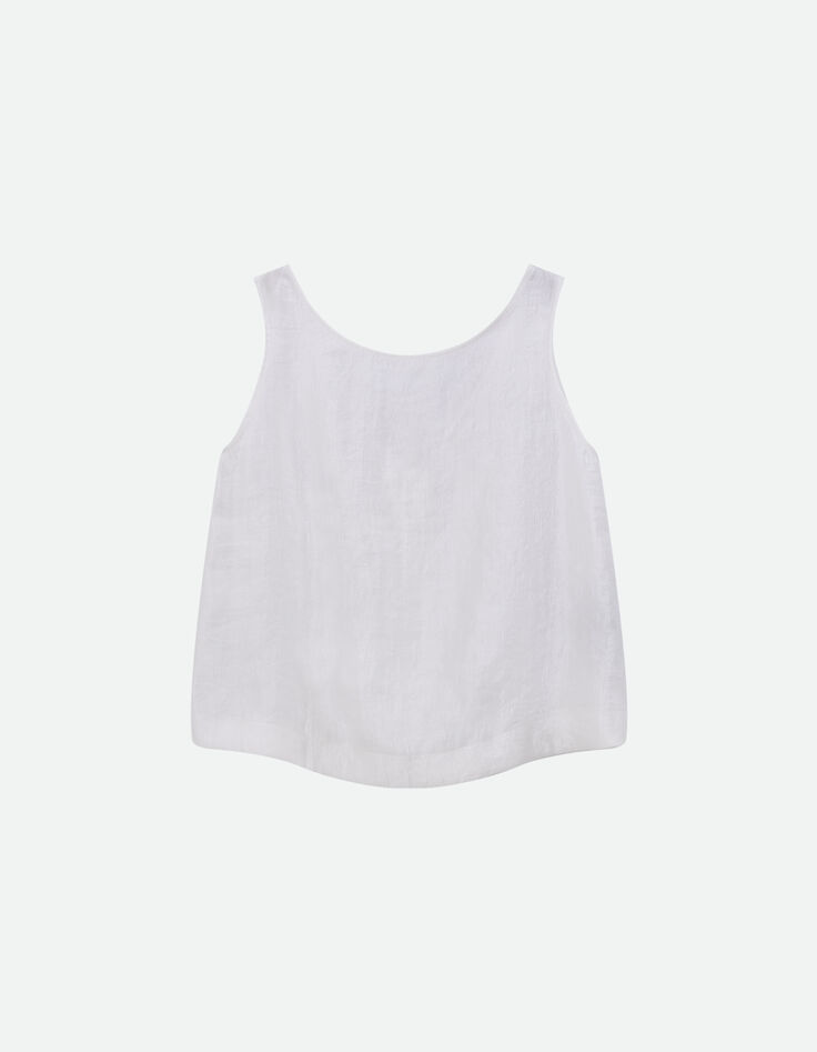 CAMBIRA - Top réversible blanc irisé -3