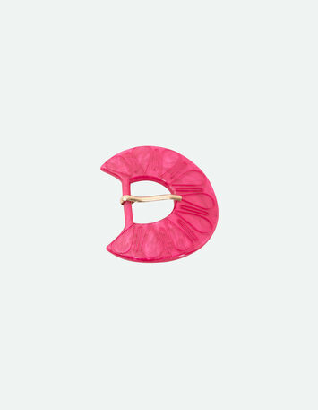 AMAL - Boucle de ceinture fuchsia amovible en résine-1