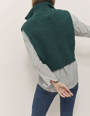 ANGIE  - Col camionneur evergreen tricot-3