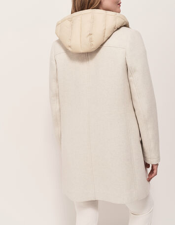 DIAMOND - Manteau beige avec parementure amovible-3