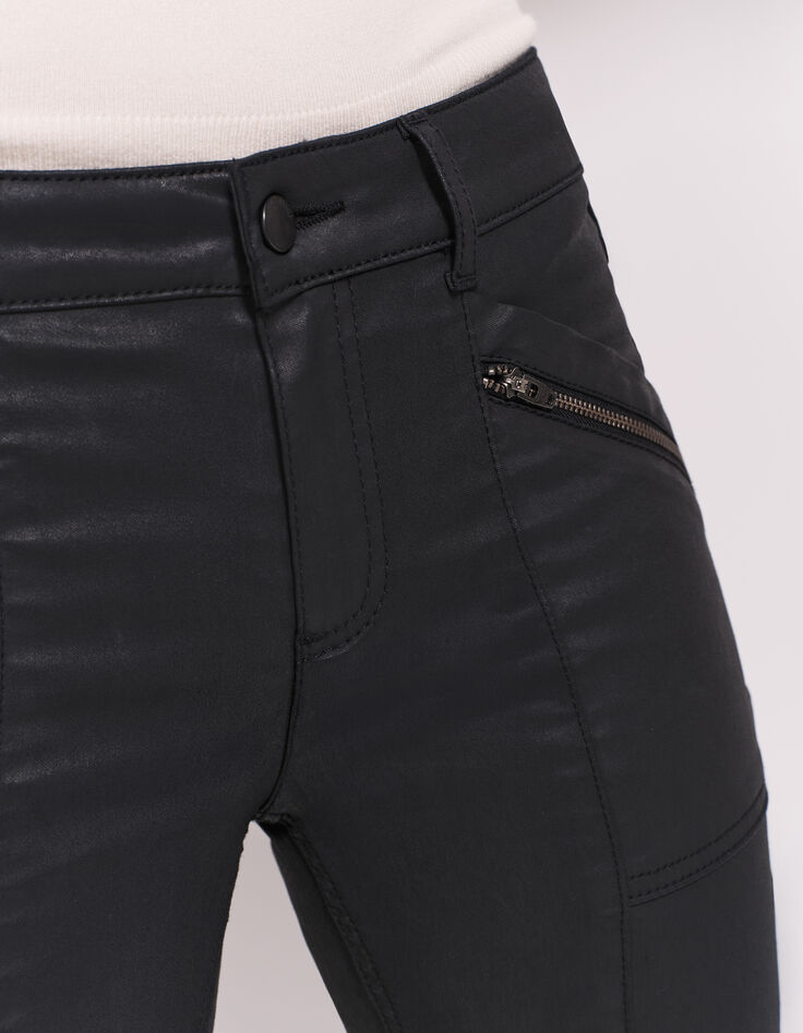 LE JOAN - Jean slim noir 7/8ème enduit esprit motard-4 LE JOAN - Jean slim noir 7/8ème enduit esprit motard-4
