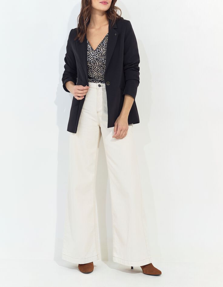 MAGNETIC - T-shirt noir maille imprim&eacute; camouflage d'&eacute;t&eacute; -6