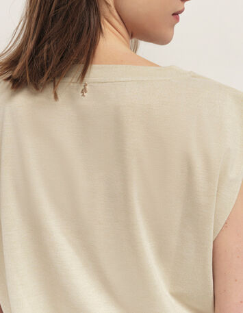 MERYL - Top light gold maille lurex-3
