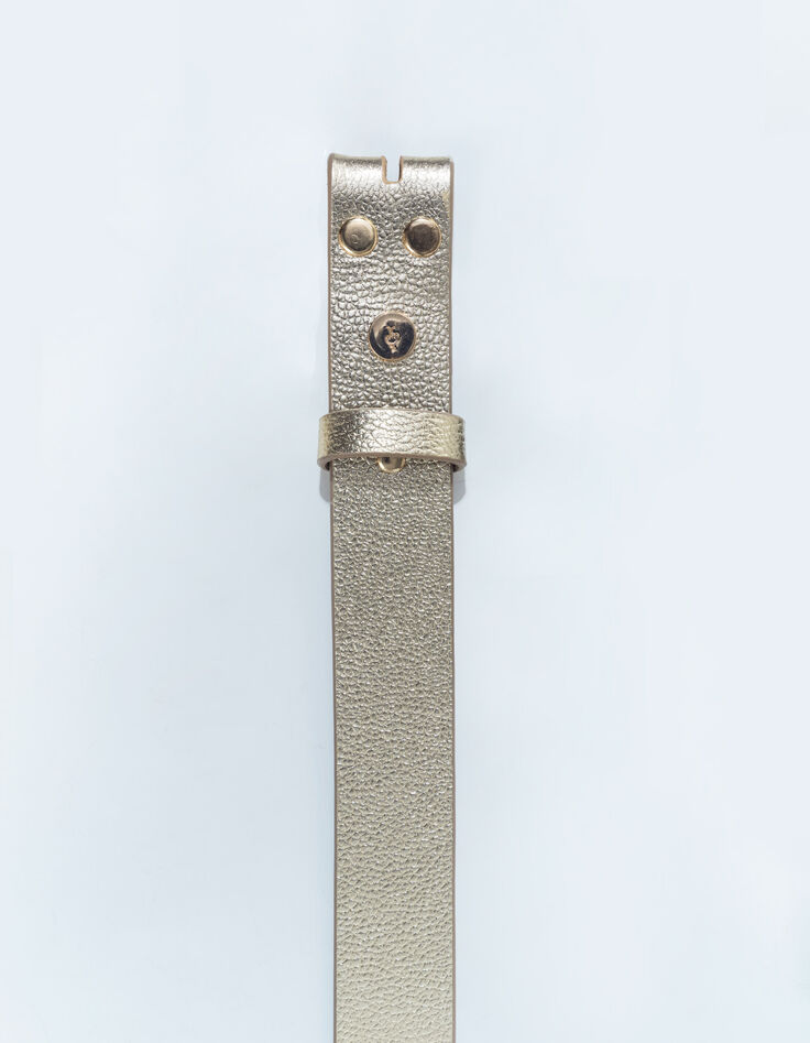AMOR - Corps de ceinture doré cuir certifié embossé-1 AMOR - Corps de ceinture doré cuir certifié embossé-1