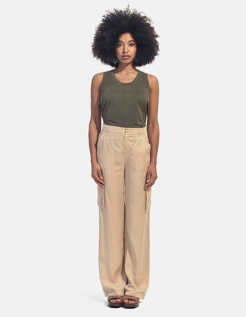 PARA - Pantalon battle beige Lyocell® 7/8e-3