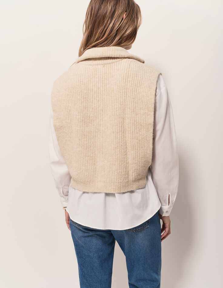 ANGIE - Col camionneur écru en tricot-3