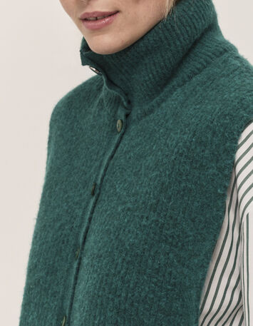 ANGIE  - Col camionneur evergreen tricot-4