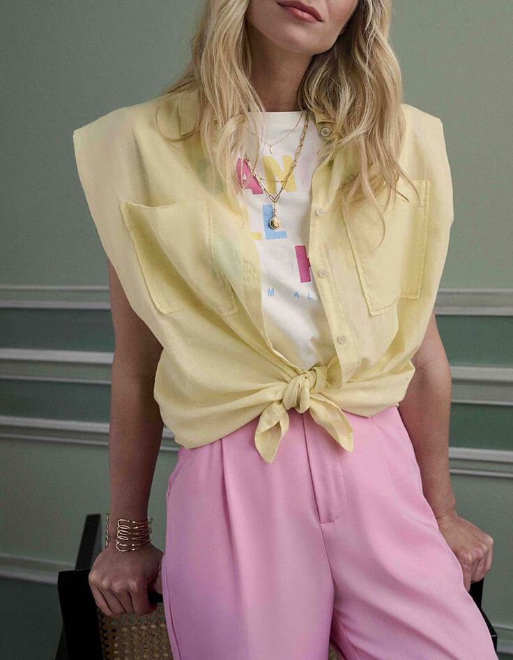 CENTURY - Chemise mimosa en voile de coton-6