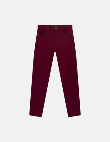 LE MONICA - Jean slim grenat effet push-up 7/8ème-4