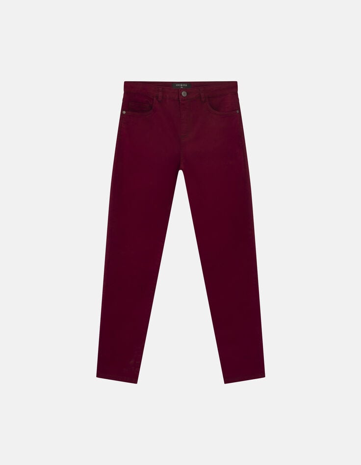 LE MONICA - Jean slim grenat effet push-up 7/8ème-4 LE MONICA - Jean slim grenat effet push-up 7/8ème-4