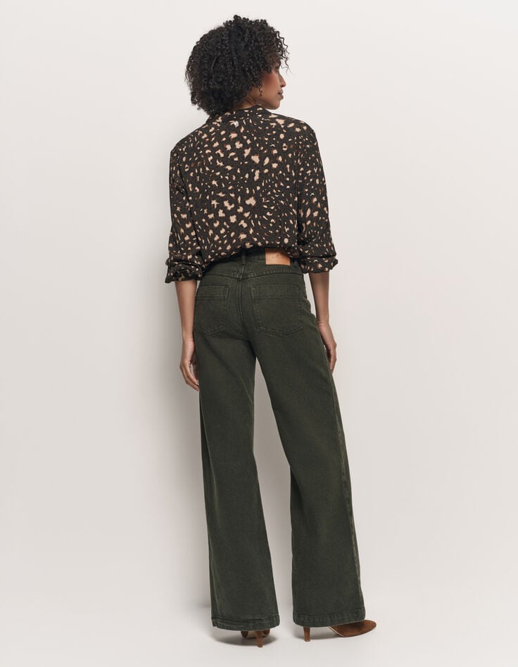 COMO - Chemise kaki Lenzing™ Ecovero™ tachiste animalier-3 COMO - Chemise kaki Lenzing™ Ecovero™ tachiste animalier-3
