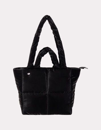 AVERY - Sac à main noir matelassé-1