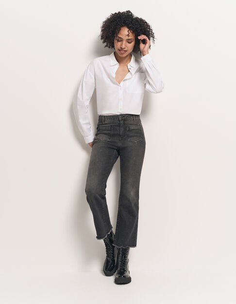 LE KARLIE - Jean bootcut anthracite 7/8ème - One Step