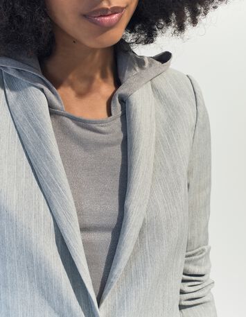 VASCO - Veste de costume grise rayures tennis -5