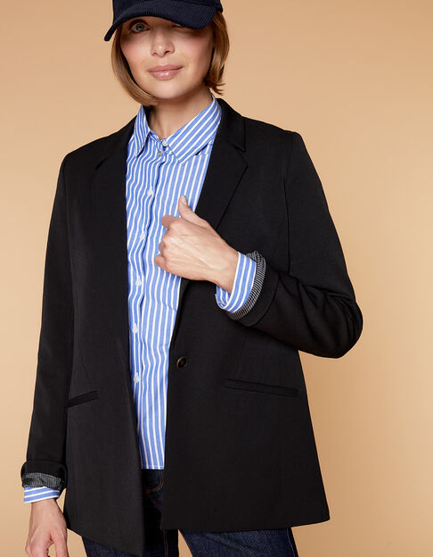 VAYA - Veste de costume noire façon laine froide - One Step