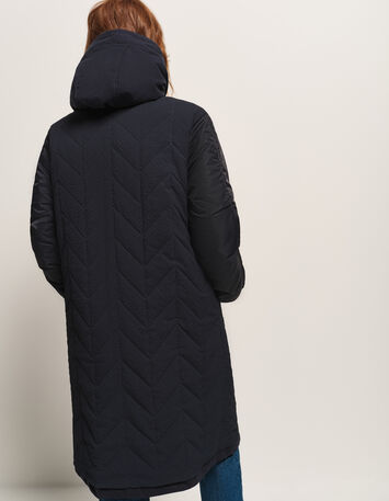 DARELL - Parka réversible marine à capuche-3
