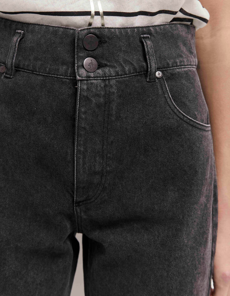 LE CHRISSY - Jean droit medium grey 7/8ème denim waterless-4