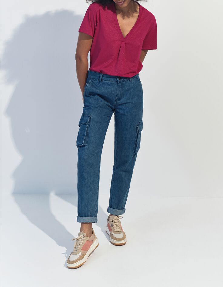 LE ZENDAYA - Jean battle bleu waterless carotte 7/8&egrave;me-5