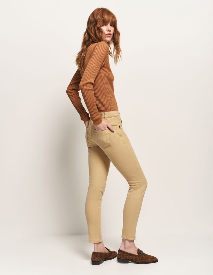 LE INDI - Jean slim beige waterless 7/8e effet push-up-2