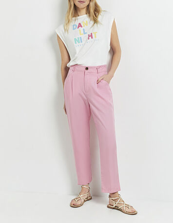 PONTUS - Pantalon de costume rose marshmallow-1