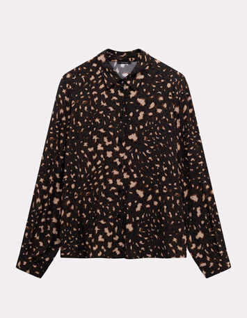 COMO - Chemise kaki Lenzing™ Ecovero™ tachiste animalier-6