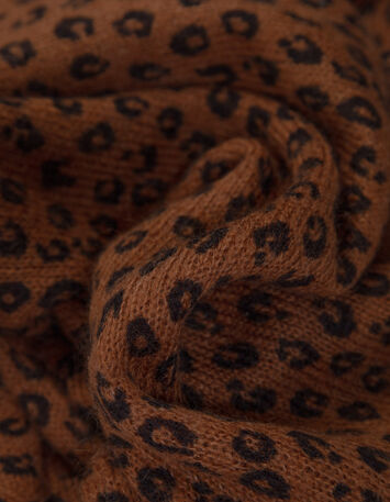 TANAGA - Pull camel tricot motif néo-fauve-2