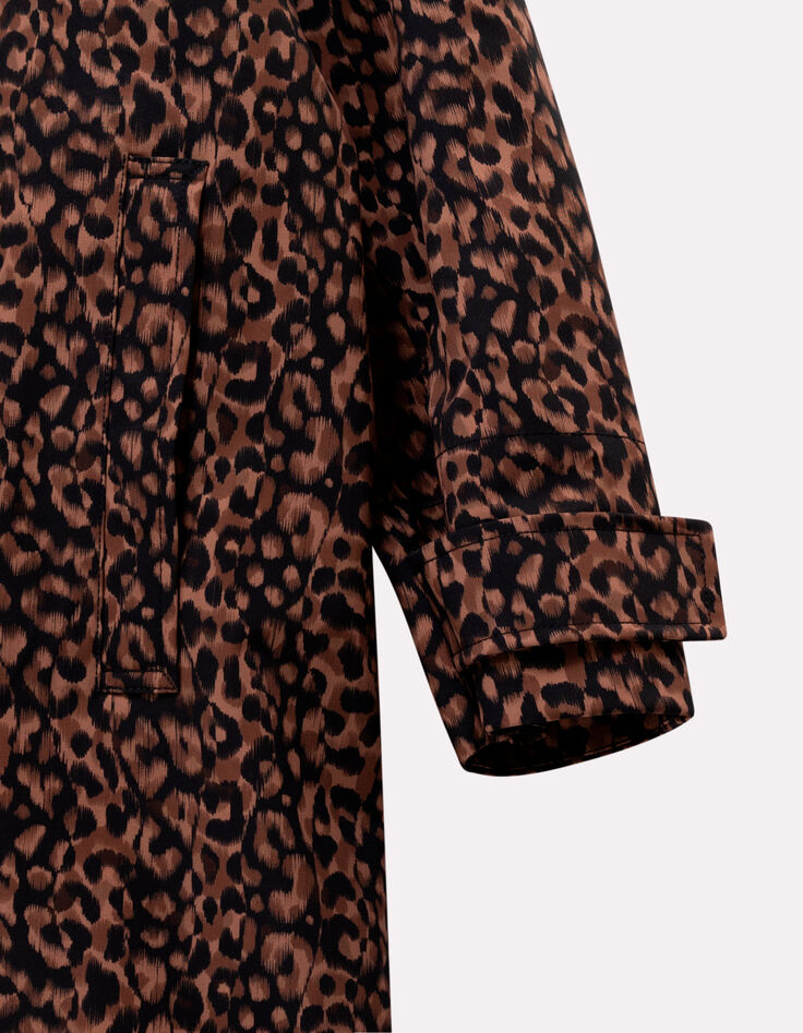 DODA - Parka noire imprimé léopard-3