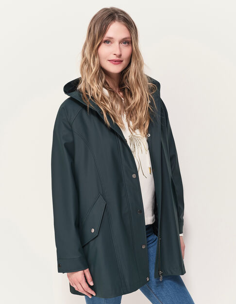 DAVIS - Parka verte gomme déperlante - One Step
