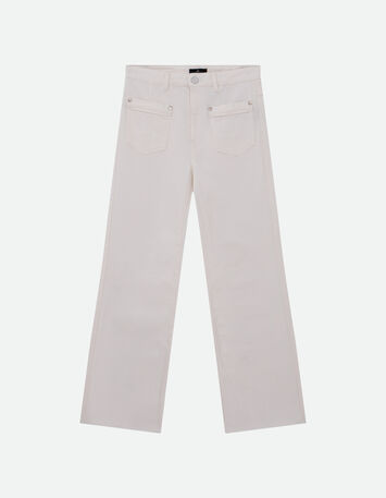 LE KARLIE - Jean bootcut blanc waterless 7/8ème -6