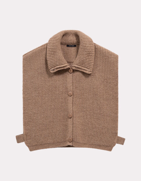 ANGIE - Col camionneur beige tricot - One Step
