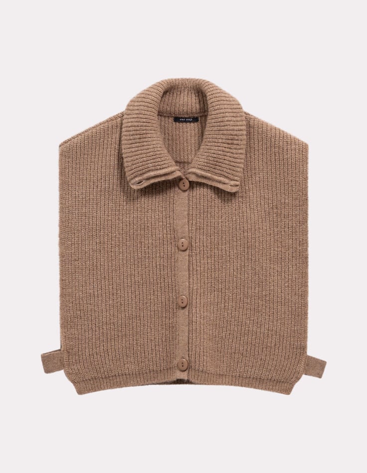 ANGIE - Col camionneur beige tricot-2 ANGIE - Col camionneur beige tricot-2
