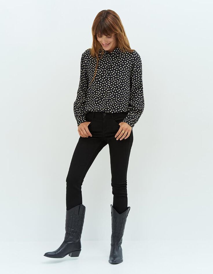 LE INDI - Jean slim noir 7/8ème effet push up-4