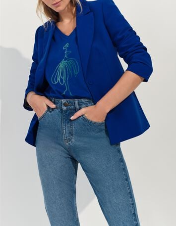 VOLTA - Veste de blazer bleu &eacute;lectrique polyester recycl&eacute; -6