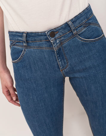 LE INDI - Jean slim medium wash 7/8ème effet push up-2