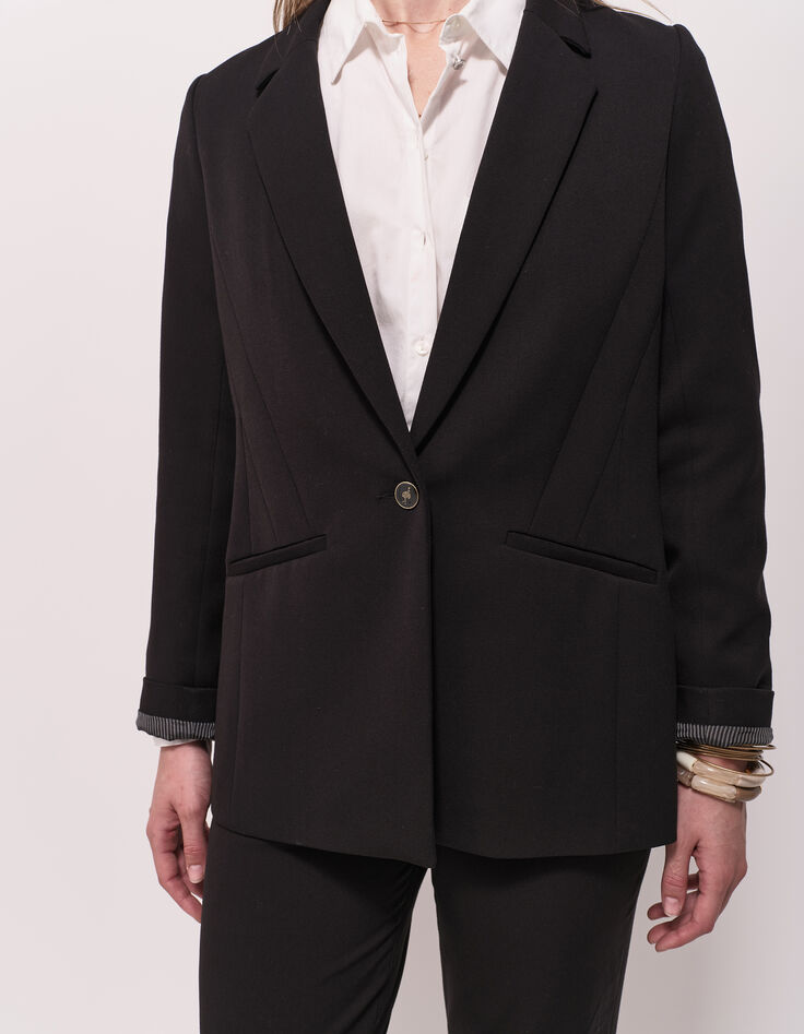 VAYA - Veste de costume noire façon laine froide-4 VAYA - Veste de costume noire façon laine froide-4
