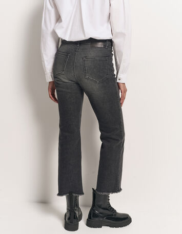 LE KARLIE - Jean bootcut anthracite 7/8ème-4