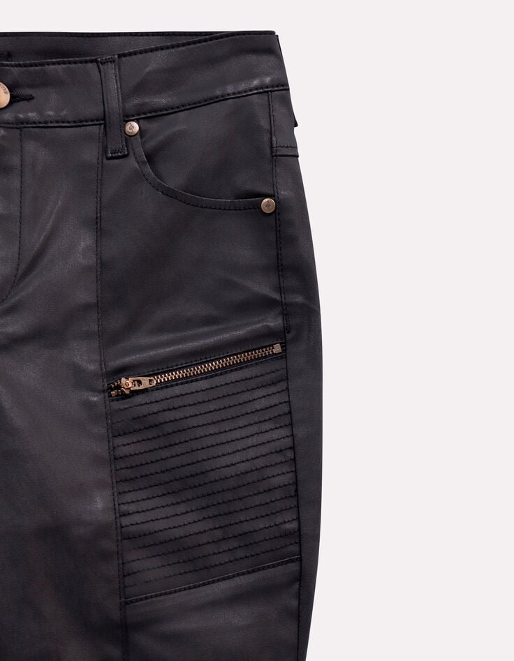 LE DANA - Jean noir enduit esprit motard-3 LE DANA - Jean noir enduit esprit motard-3